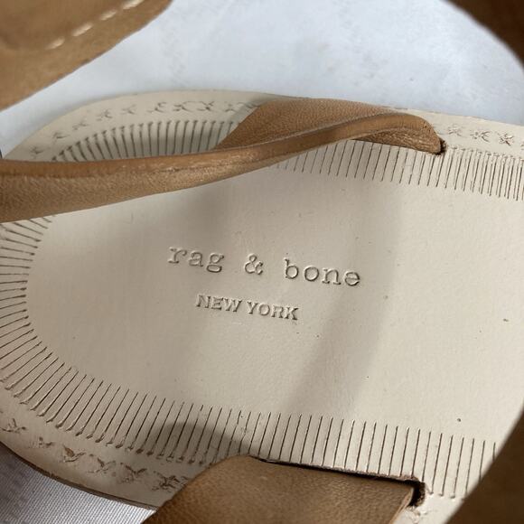 Rag & Bone Women's Tan Leather Lara Ankle Strap Sandals Size 41/ 11 US Coastal - Picture 4 of 8